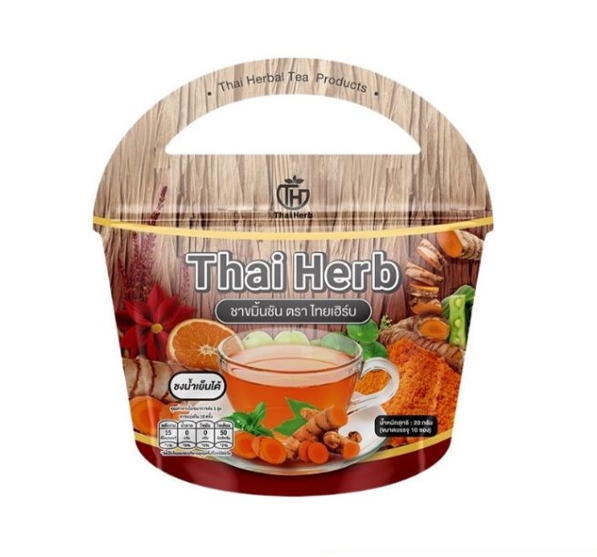 ชาขมิ้นชัน ตรา ไทยเฮิร์บ 20 กรัม 10 ซอง/ห่อ 